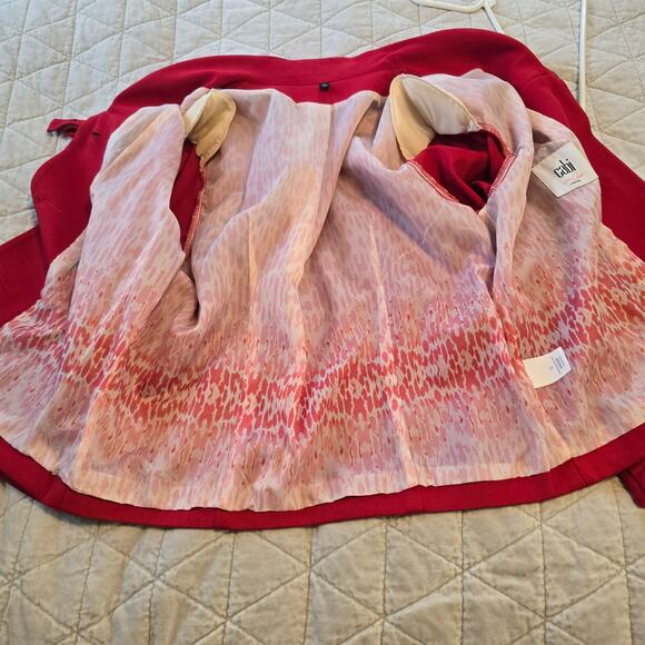 Cabi Beau Jacket Women's 6 Red Gold Button Blazer Bow Classic Career Romantic - Picture 8 of 15